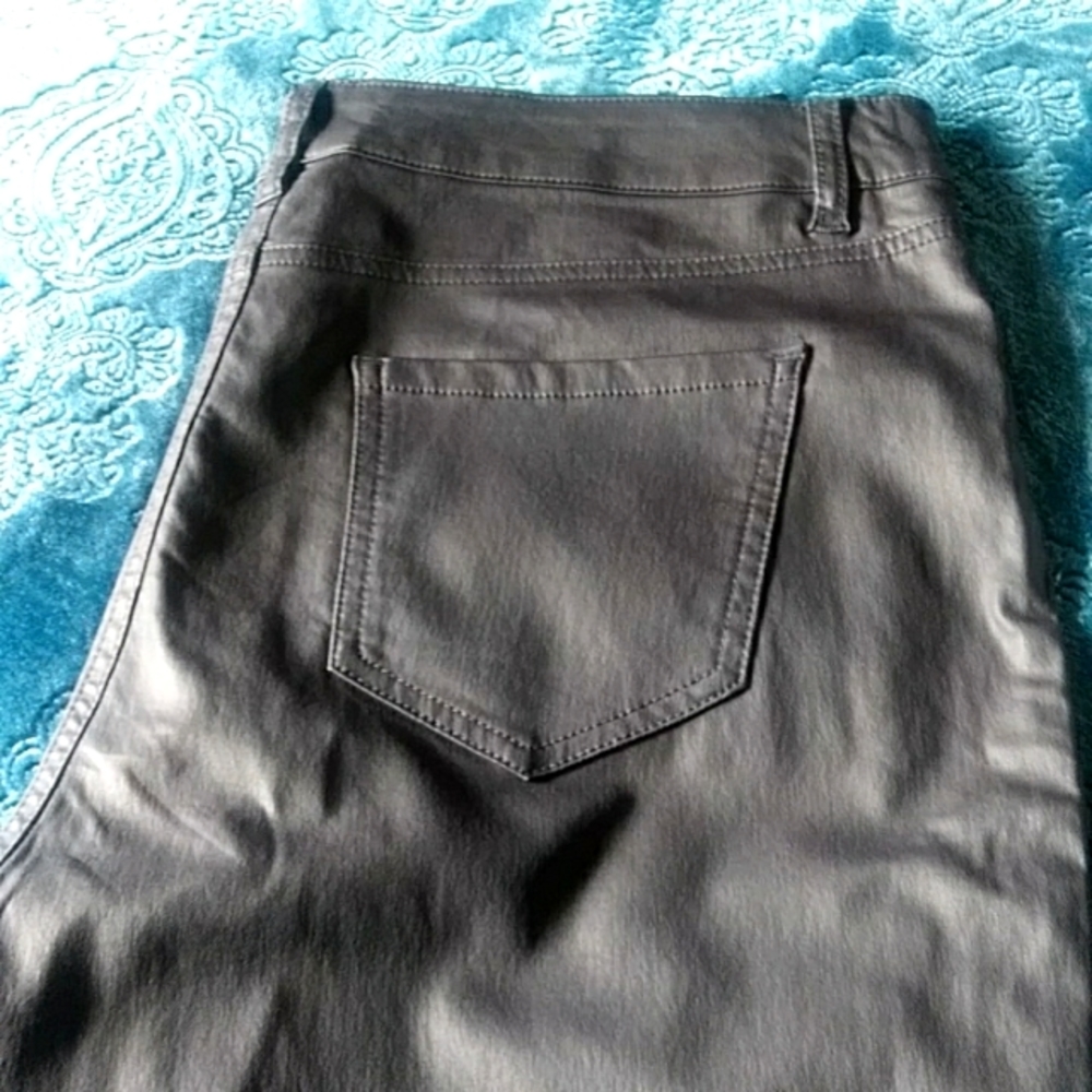 Jeans...Faux Leather.. Size 10